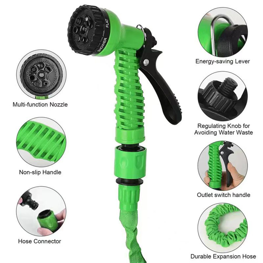 สายยางมหัศจรรย์แบบขยายได้ 25 ฟ - Flexible Hose Braided บทวิจารณ์และราคา