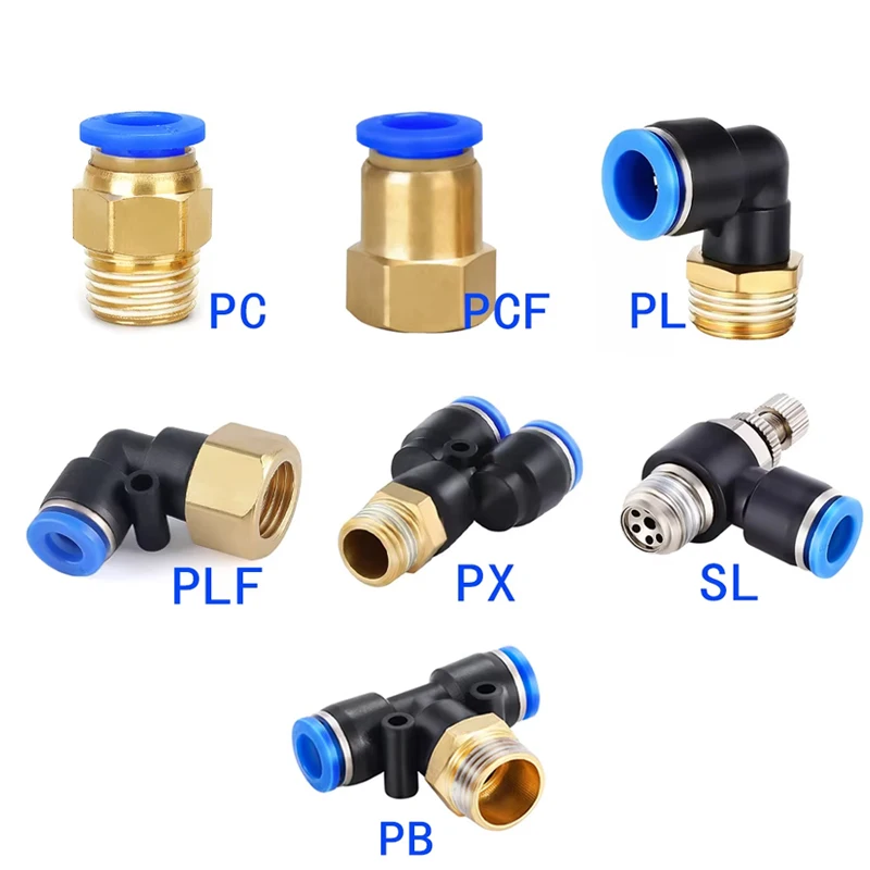1PCS PNEUMATIC Quick Connector - Compression Fitting Brass บทวิจารณ์และราคา